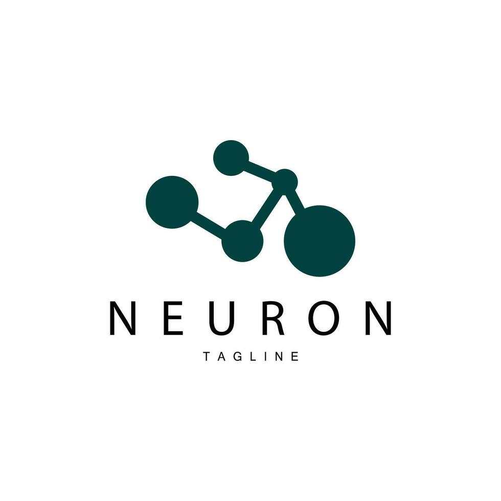 neurona logo, cel adn red vector, y partícula tecnología, sencillo ilustración modelo diseño vector