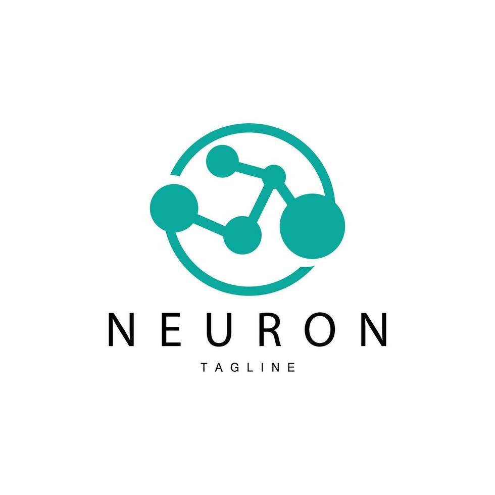 Neuron Logo, Cel Dna Network Vector, And Particle Technology, Simple Illustration Template Design vector