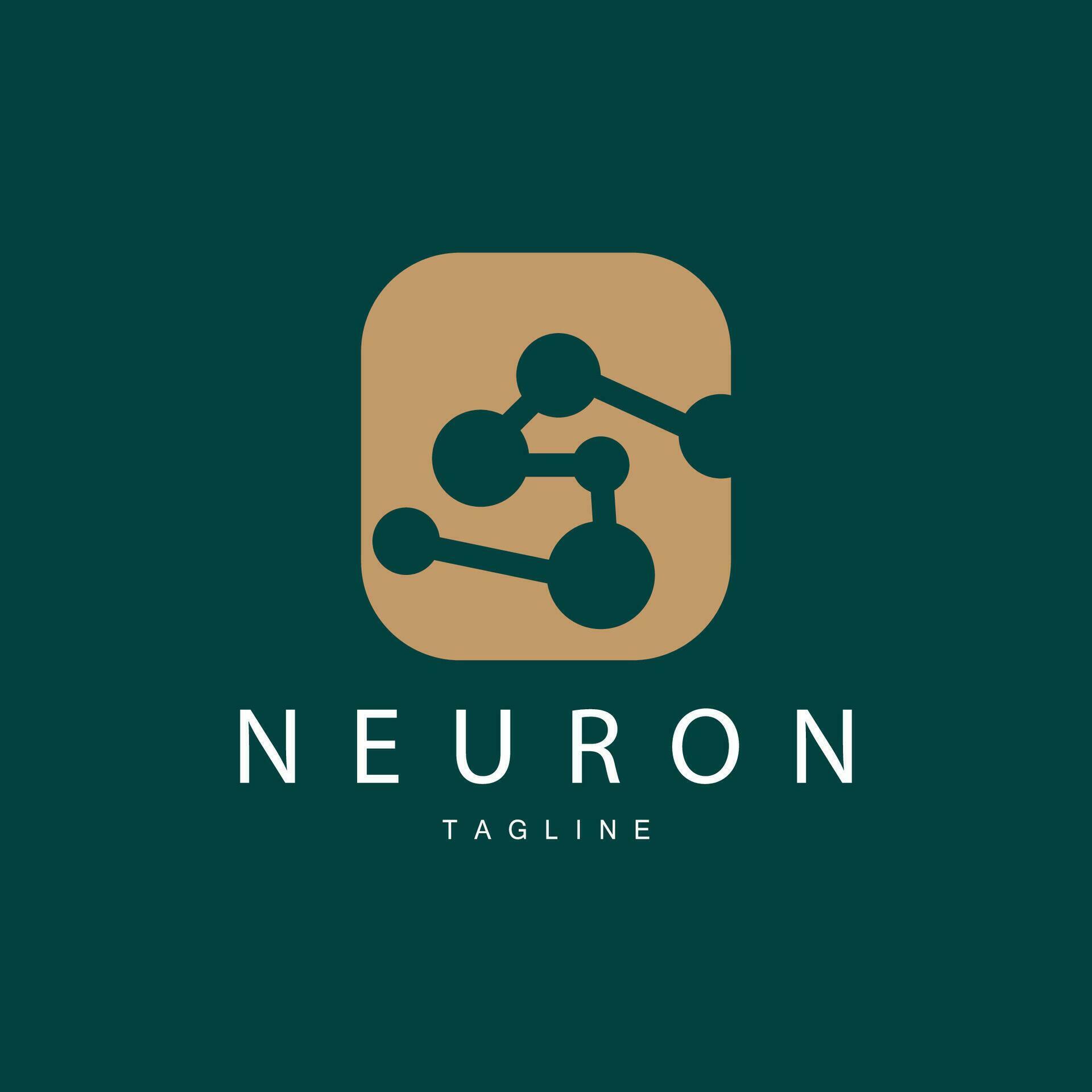 Neuron Logo, Cel Dna Network Vector, And Particle Technology, Simple