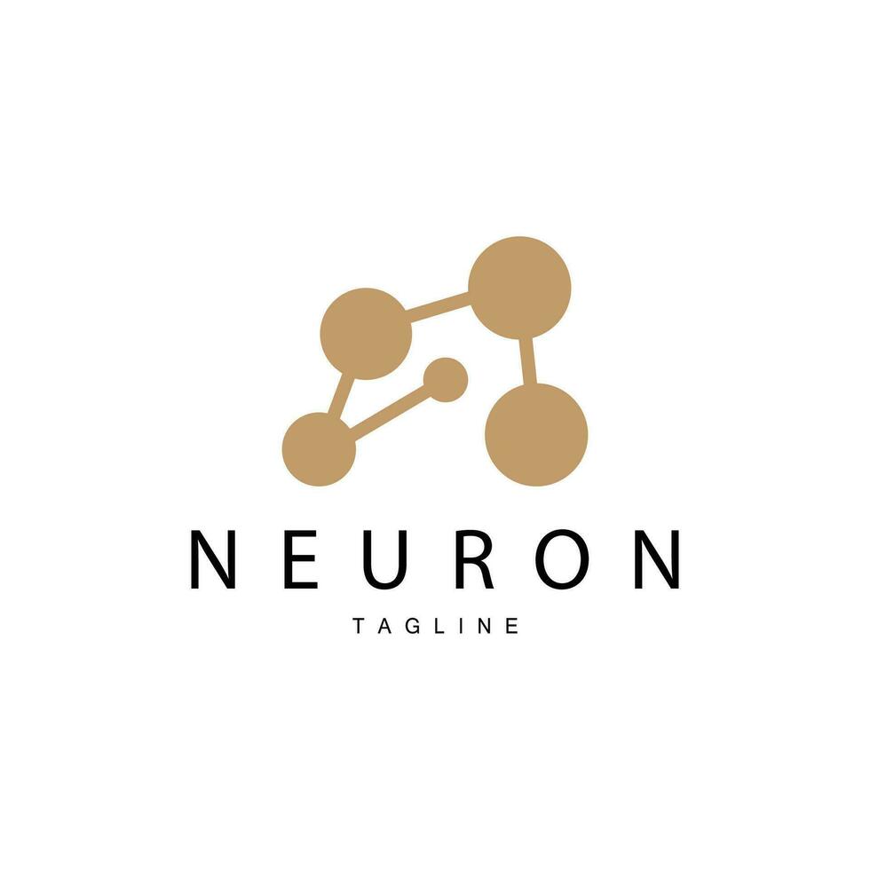 Neuron Logo, Cel Dna Network Vector, And Particle Technology, Simple Illustration Template Design vector