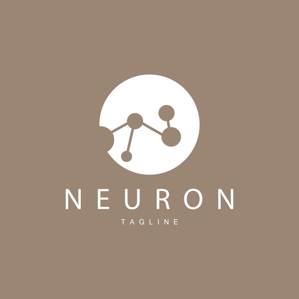 Neuron Logo, Cel Dna Network Vector, And Particle Technology, Simple Illustration Template Design vector