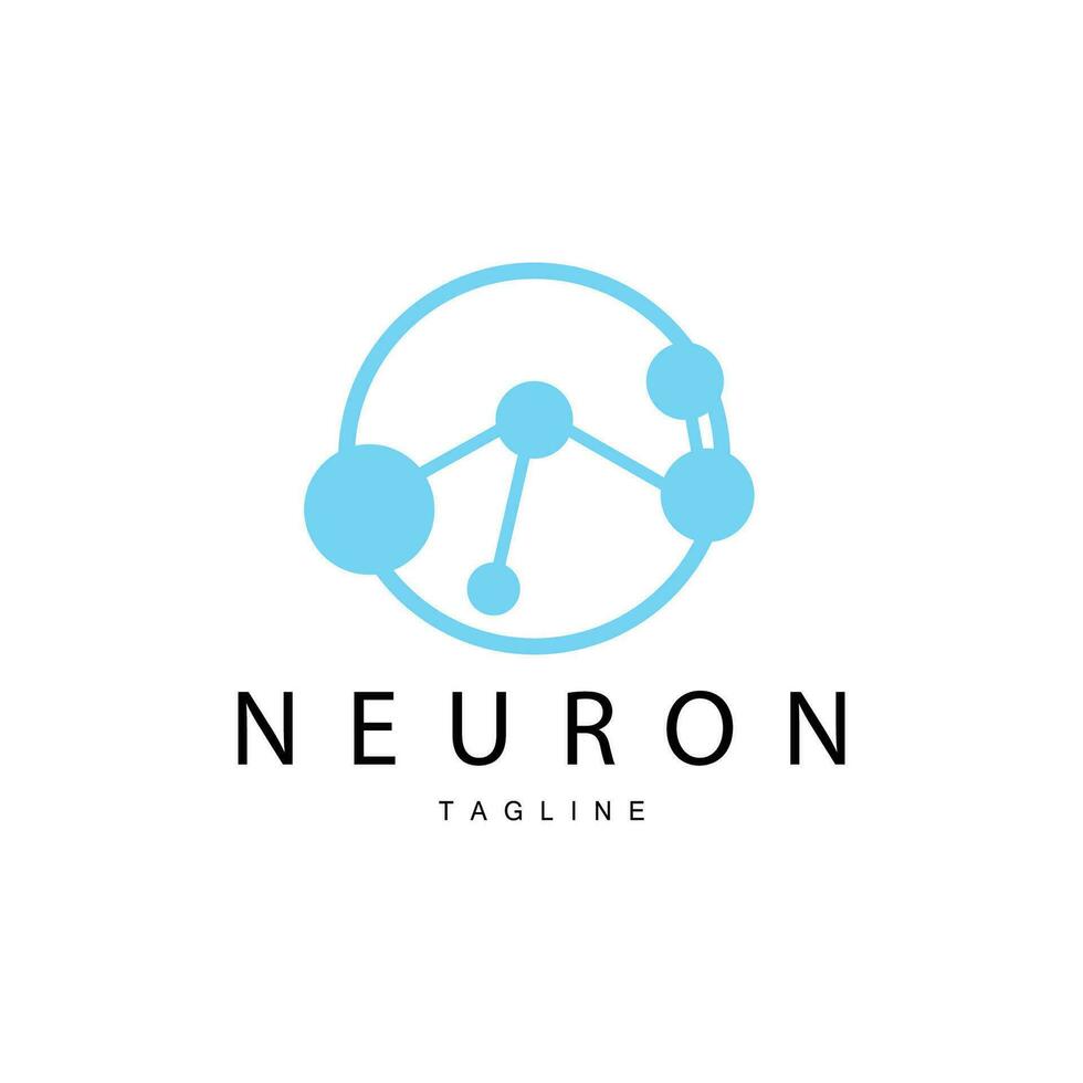 Neuron Logo, Cel Dna Network Vector, And Particle Technology, Simple Illustration Template Design vector