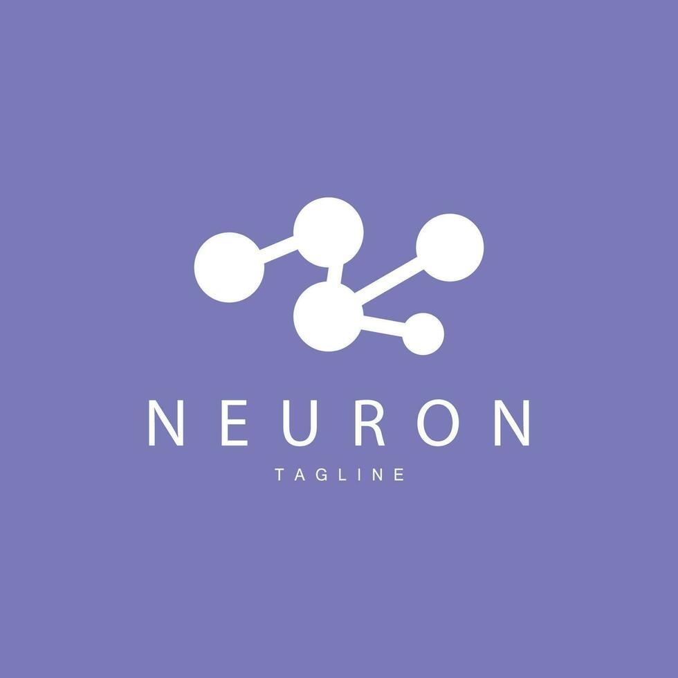 Neuron Logo, Cel Dna Network Vector, And Particle Technology, Simple Illustration Template Design vector