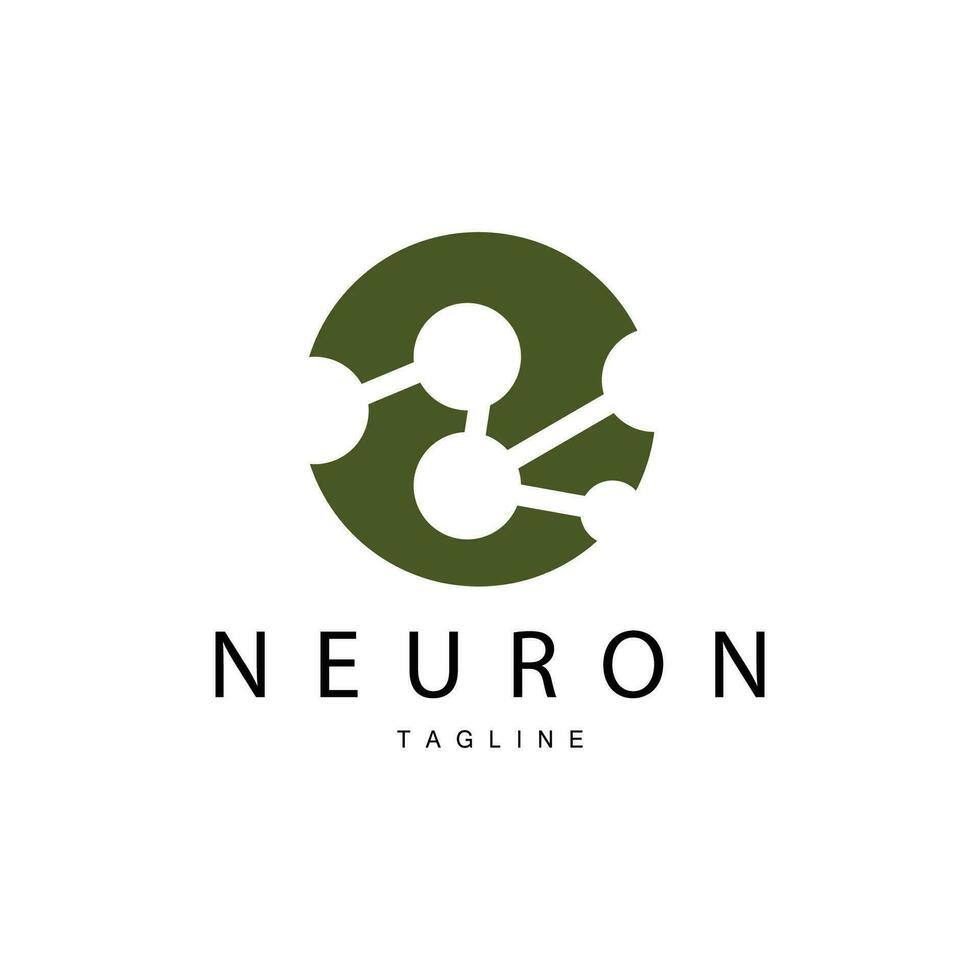Neuron Logo, Cel Dna Network Vector, And Particle Technology, Simple Illustration Template Design vector