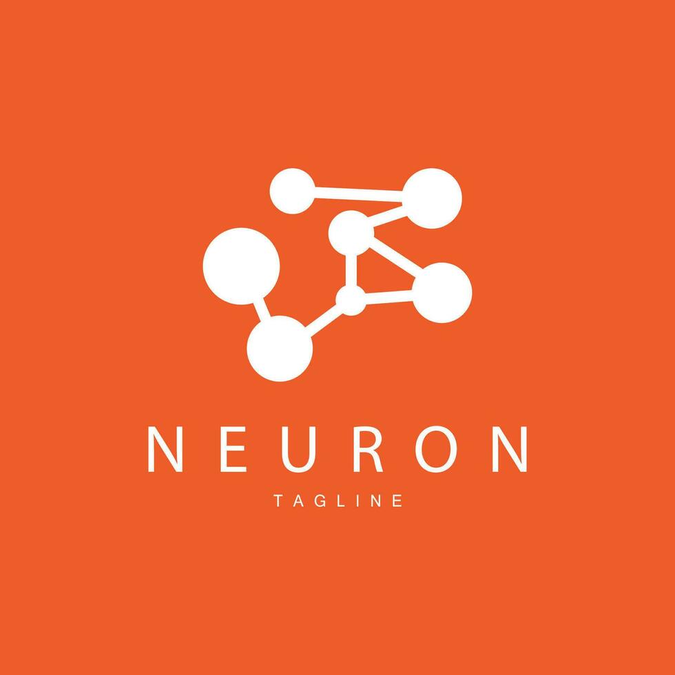 Neuron Logo, Cel Dna Network Vector, And Particle Technology, Simple Illustration Template Design vector
