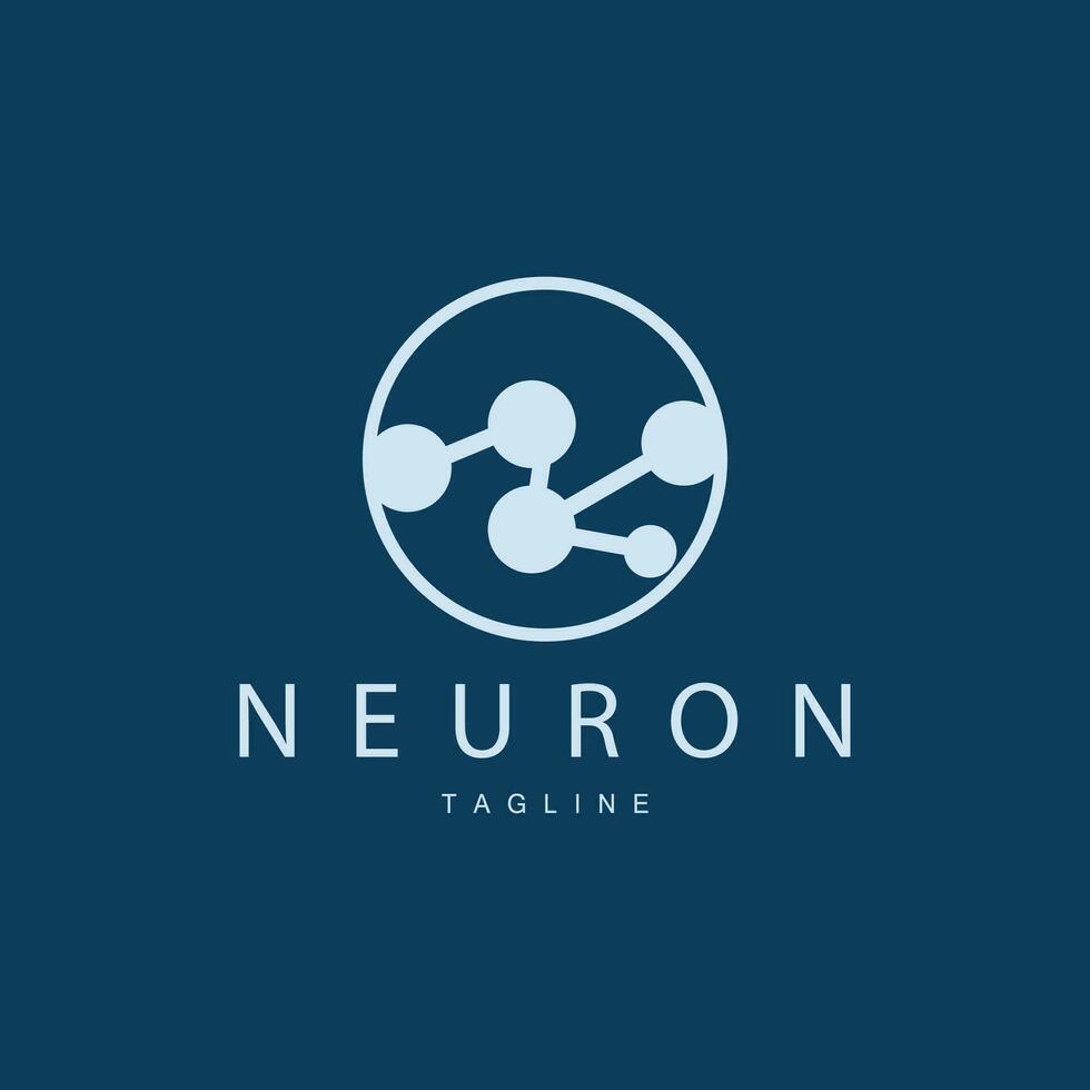 Neuron Logo, Cel Dna Network Vector, And Particle Technology, Simple Illustration Template Design vector