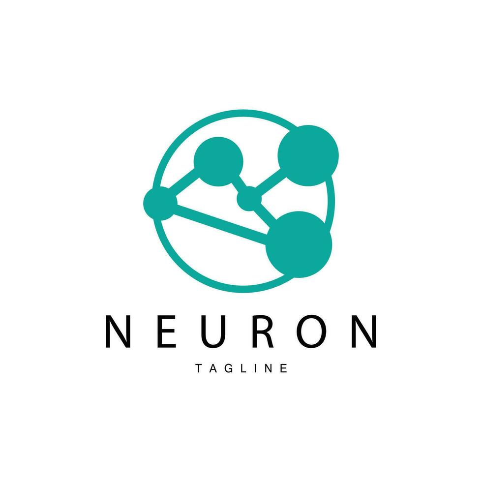 Neuron Logo, Cel Dna Network Vector, And Particle Technology, Simple Illustration Template Design vector