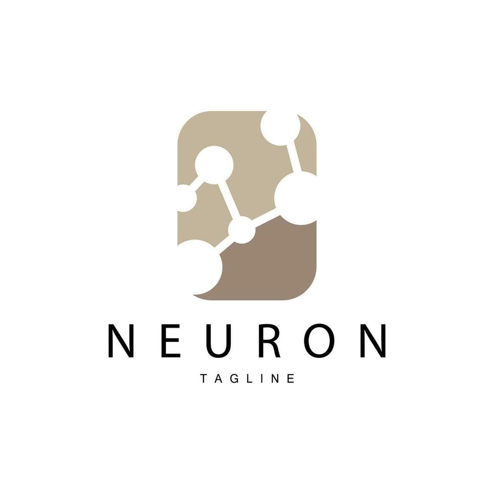 Neuron Logo, Cel Dna Network Vector, And Particle Technology, Simple Illustration Template Design vector