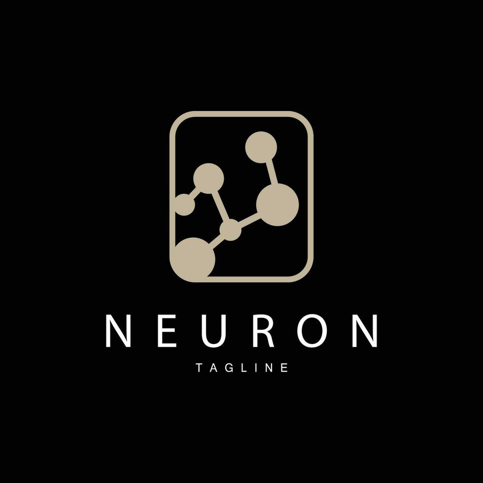 Neuron Logo, Cel Dna Network Vector, And Particle Technology, Simple Illustration Template Design vector