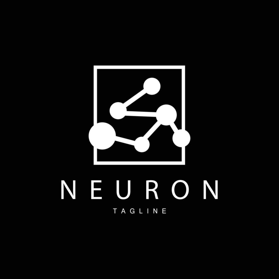 Neuron Logo, Cel Dna Network Vector, And Particle Technology, Simple Illustration Template Design vector