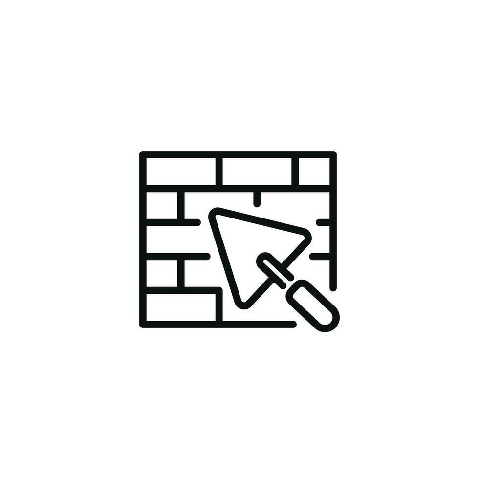 Brickwork line icon isolated on white background vector