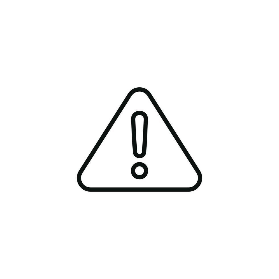 Caution line icon isolated on white background vector