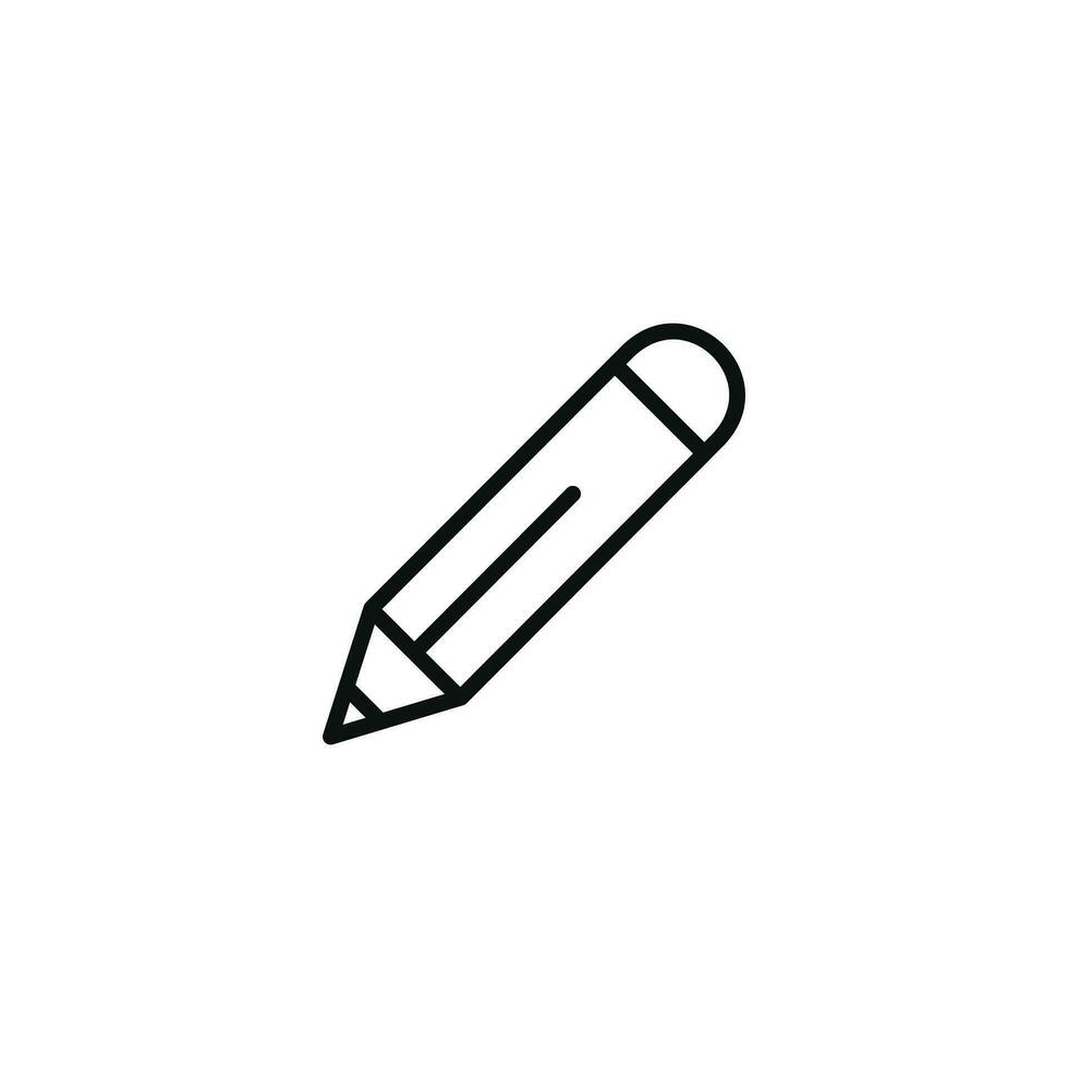 Pencil line icon isolated on white background vector