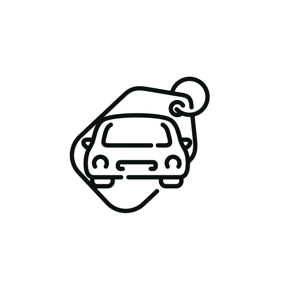 Car deal line icon isolated on with background vector