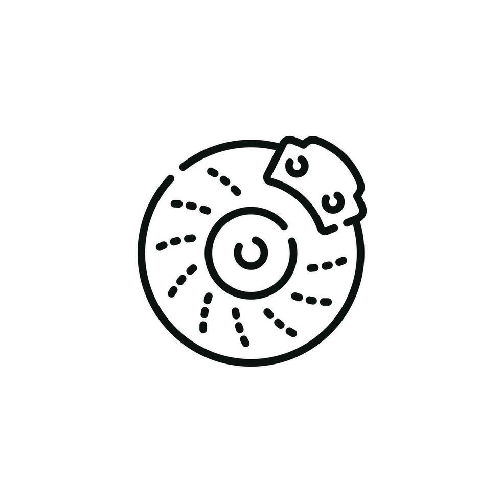 Car brake discs icon isolated on white background vector