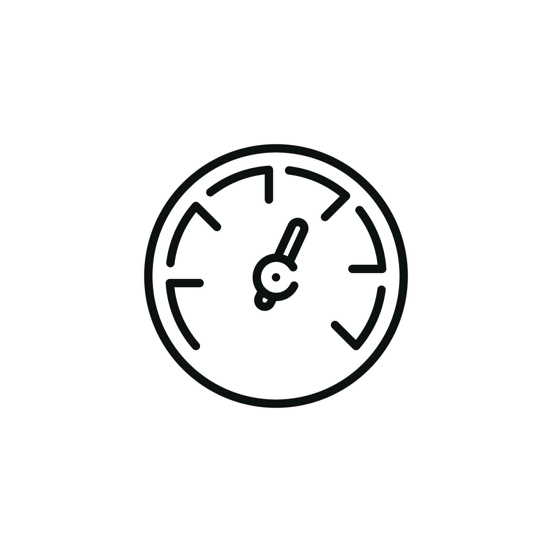 Speedometer line icon isolated on white background 27259106 Vector Art