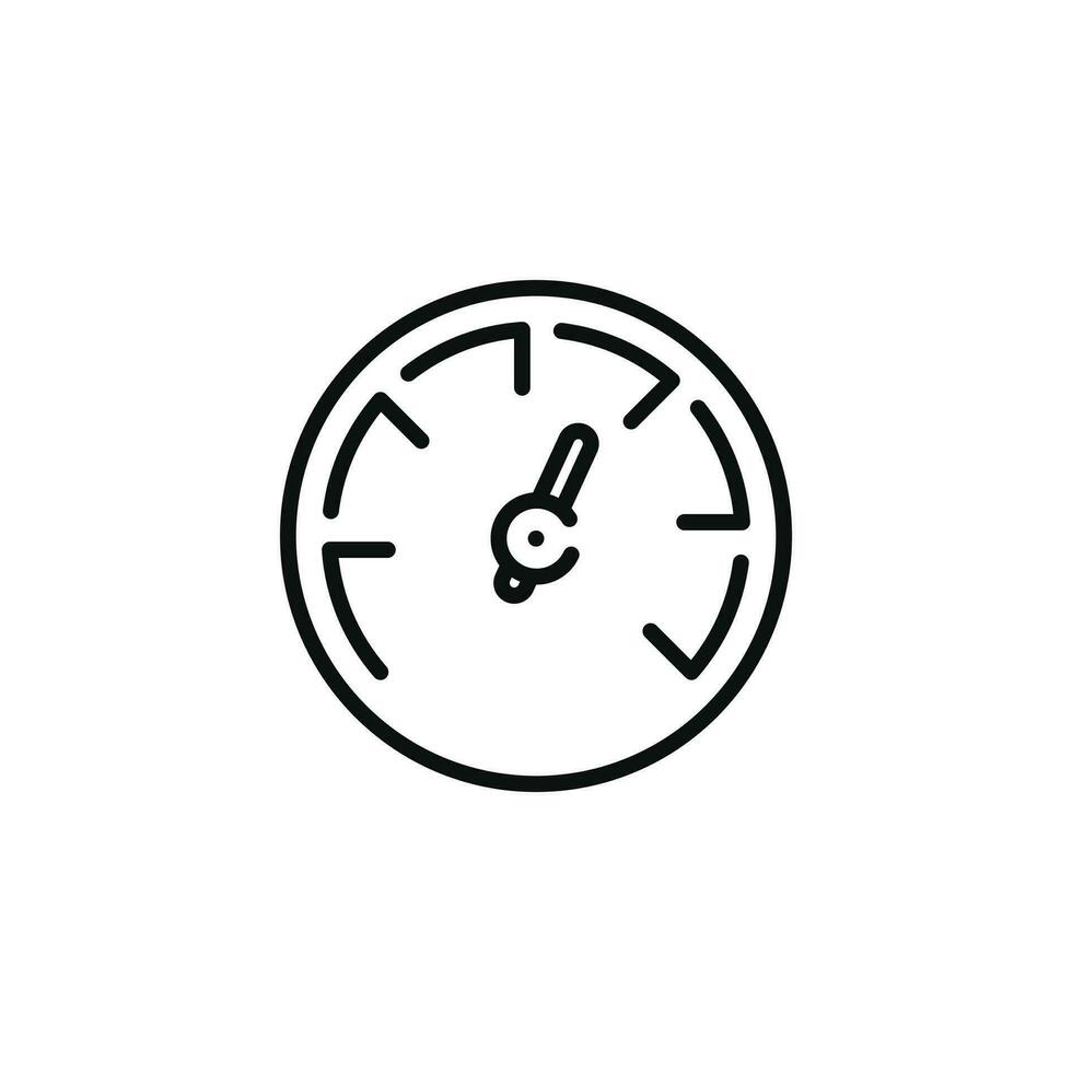 Speedometer line icon isolated on white background vector