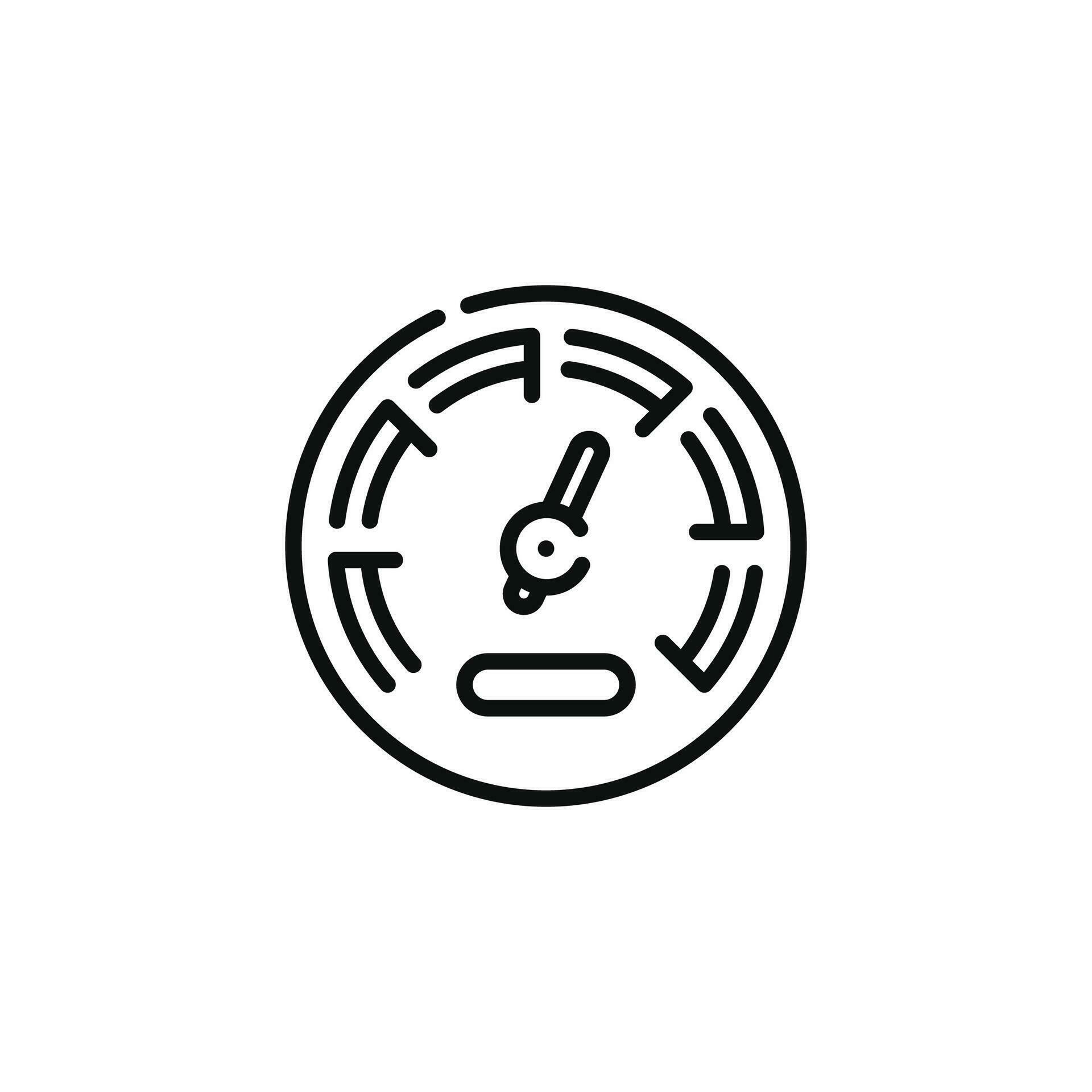 Speedometer line icon isolated on white background 27259112 Vector Art