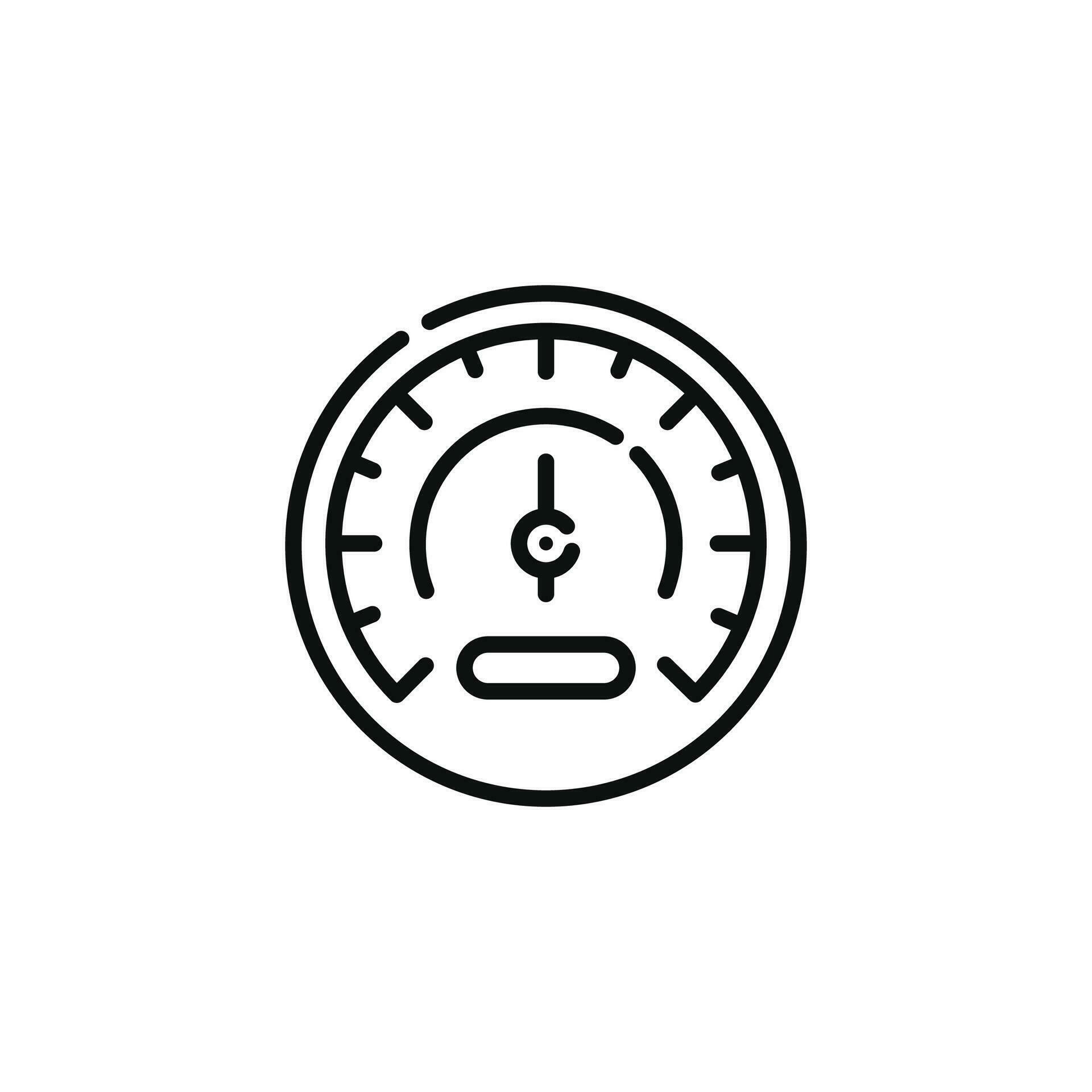 Speedometer line icon isolated on white background 27259115 Vector Art