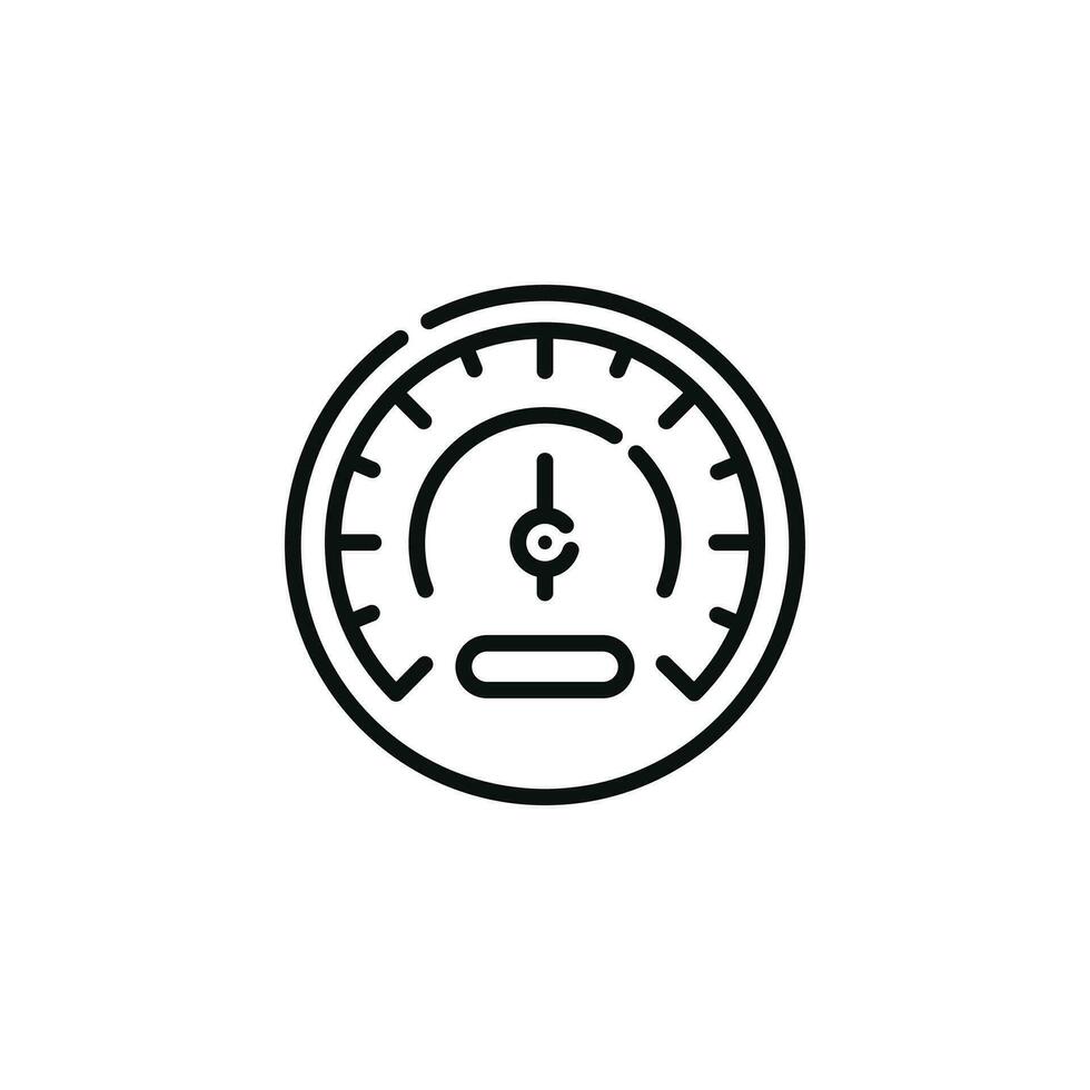 Speedometer line icon isolated on white background vector