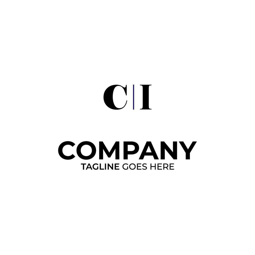 Symbol CI letter logo on white background, can be used for art companies, sports, etc vector