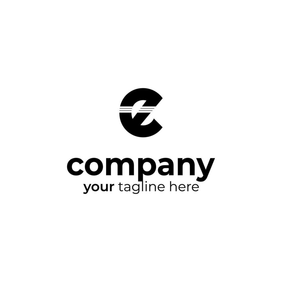 Symbol E logo on white background, can be used for art companies, sports, etc vector