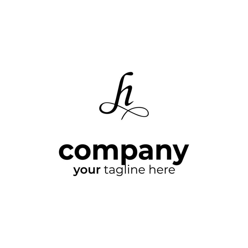 Symbol h letter logo on white background, can be used for art companies, sports, etc vector