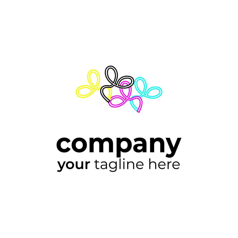 Abstrack Symbol logo on white background, can be used for art companies, sports, etc vector