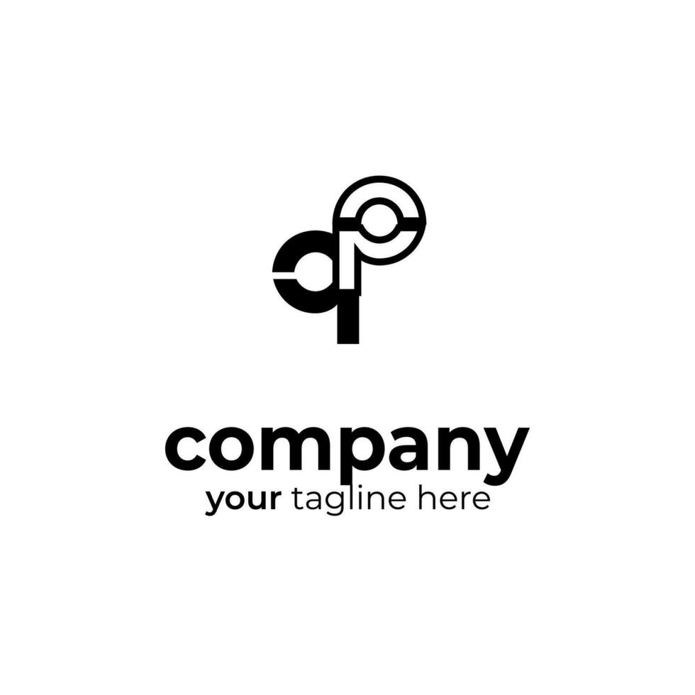Symbol PP logo on white background, can be used for art companies, sports, etc vector