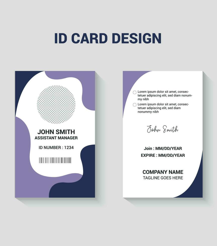 ID Card Design Template vector