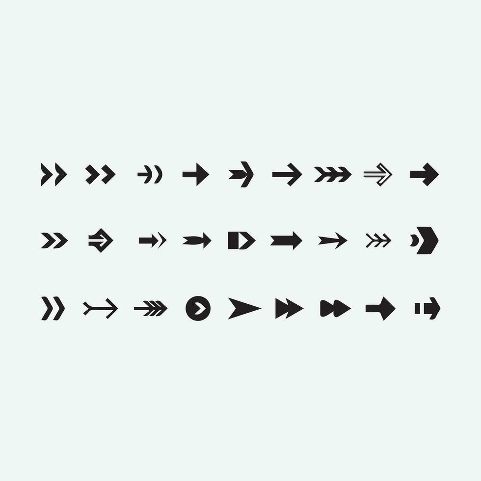 Arrow icon set for Left and right directions vector
