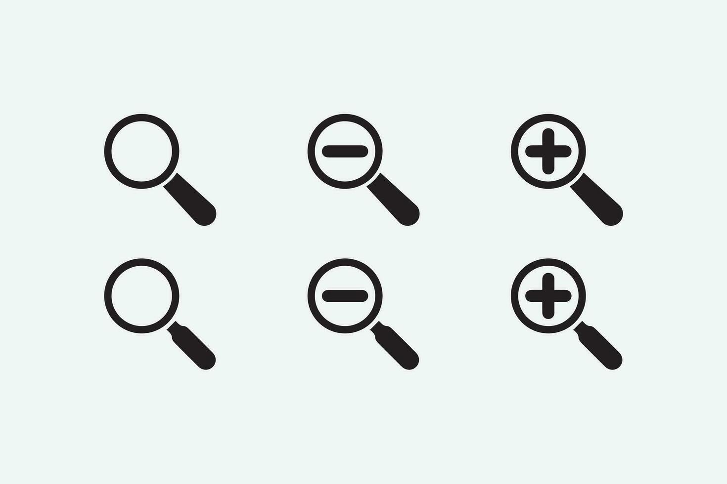 Search Icon Magnifying glass icons vector