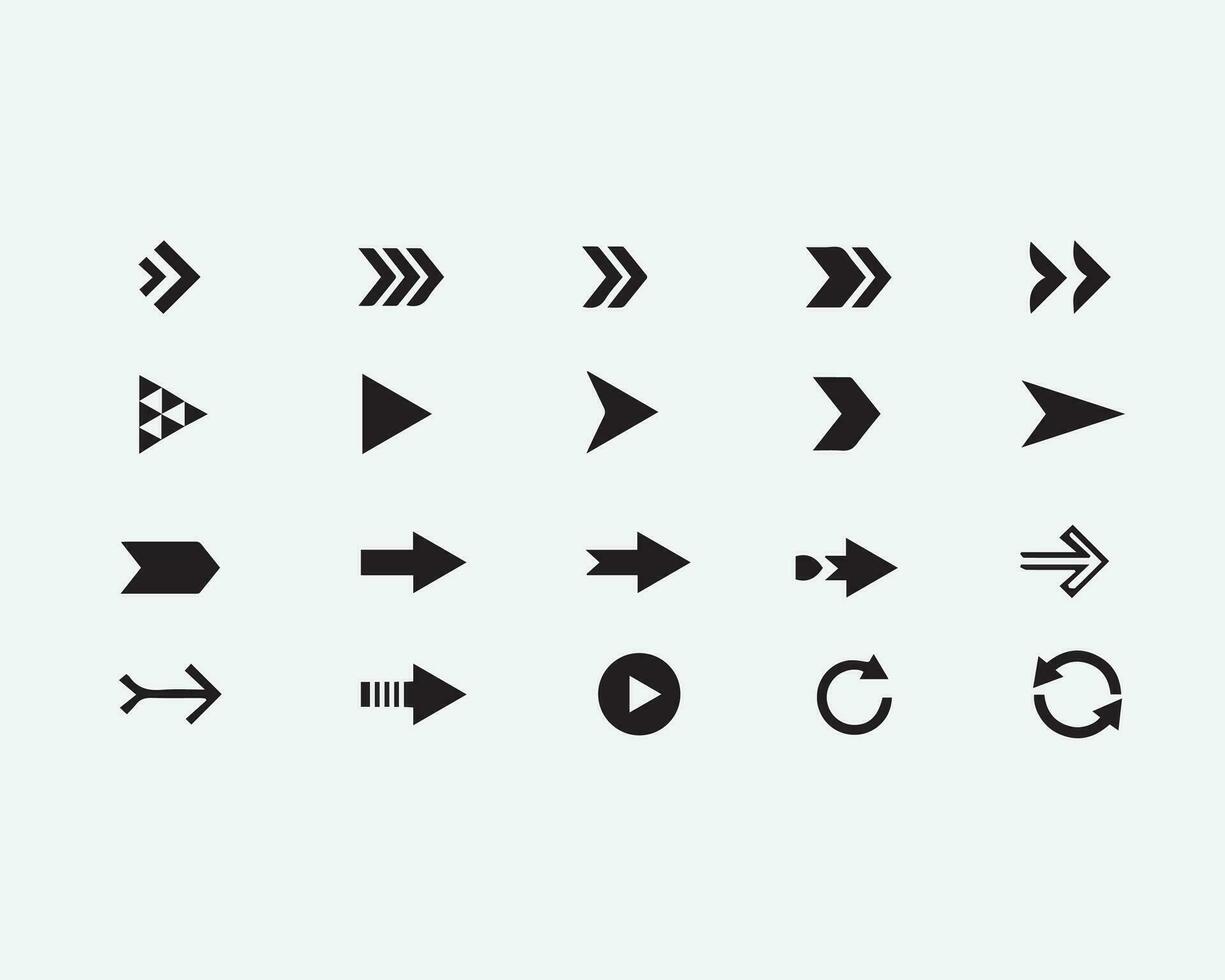 flecha icono conjunto para negocio infografia vector