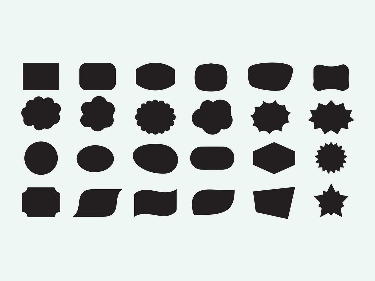 shapes black icon template for speech bubble vector