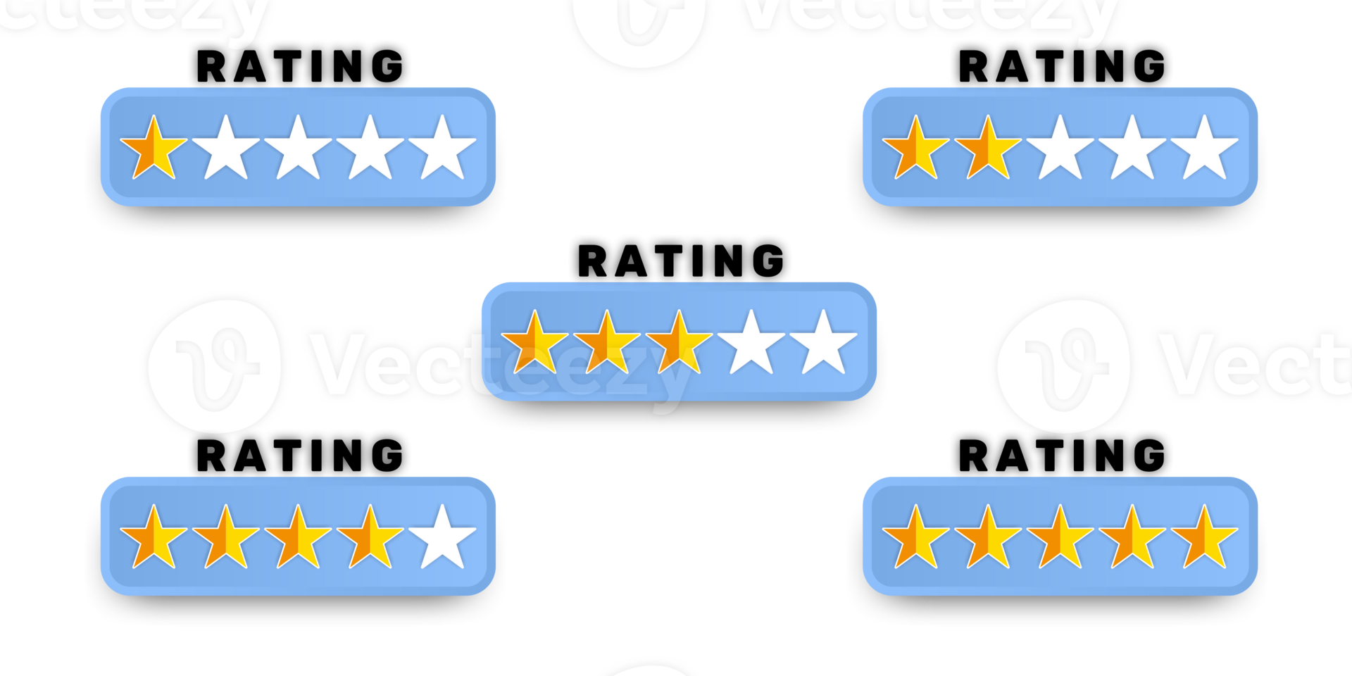 Five-star customer product rating review png
