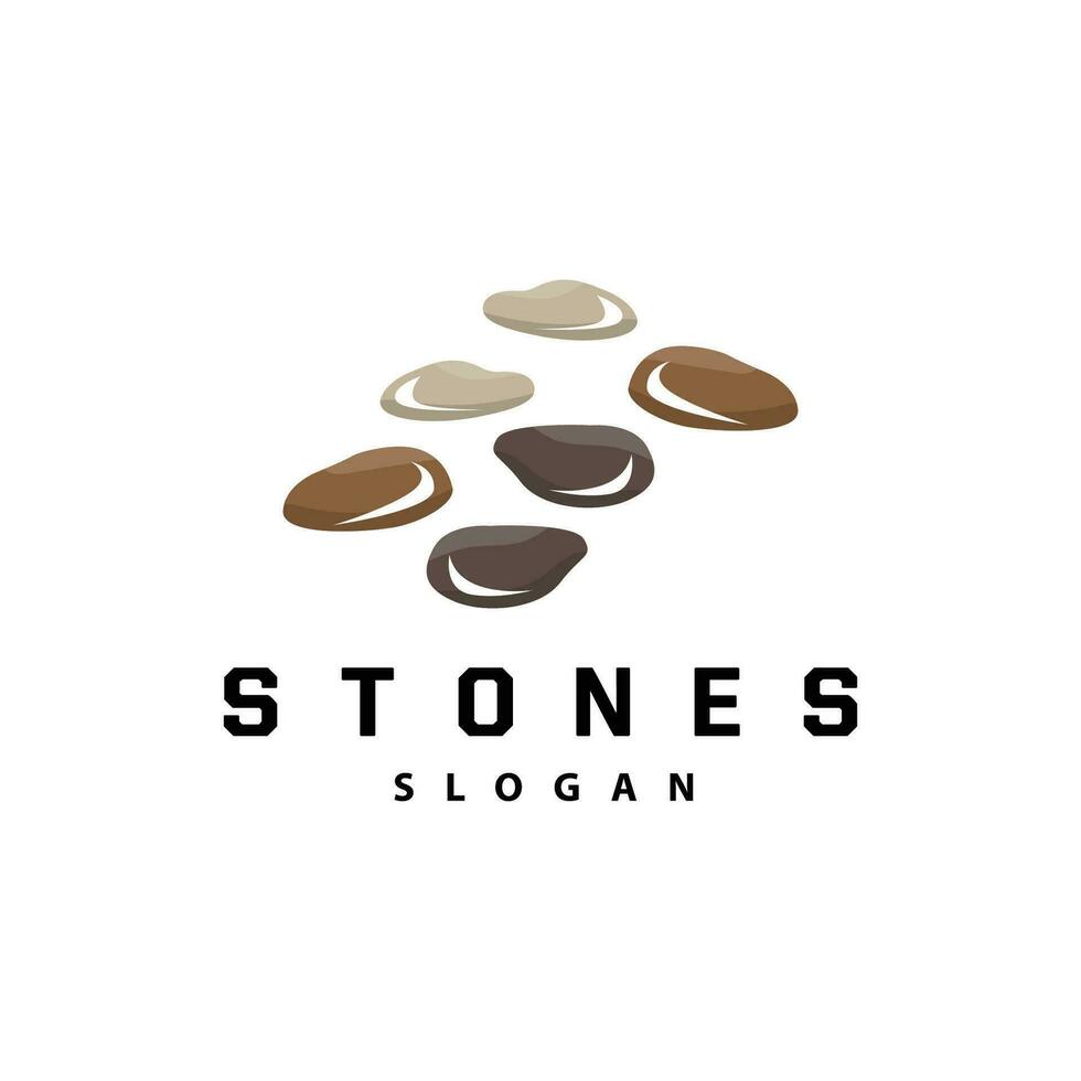 Stone Logo, Premium Elegant Design, Stone Balance Vector, Stepping Rock Walking Icon Illustration Design vector