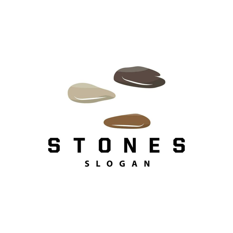 Stone Logo, Premium Elegant Design, Stone Balance Vector, Stepping Rock Walking Icon Illustration Design vector