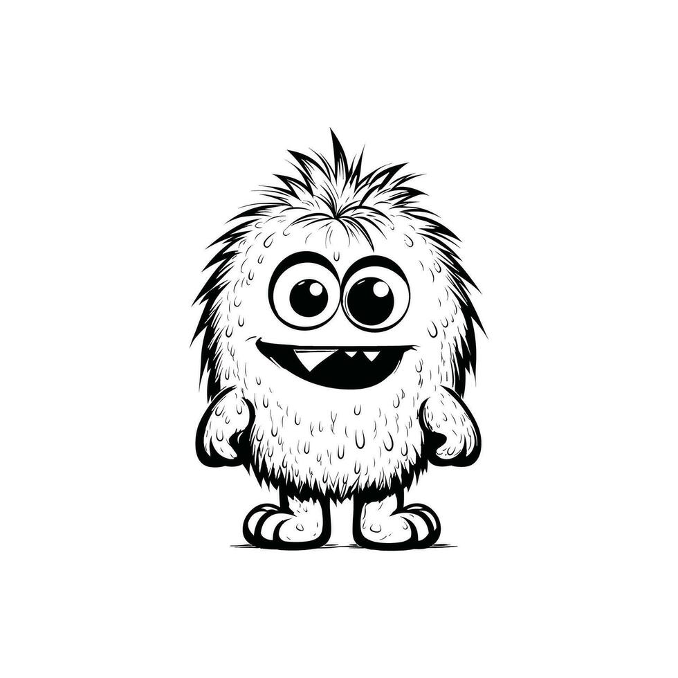 Exciting Monster Coloring Sheets for Kids vector