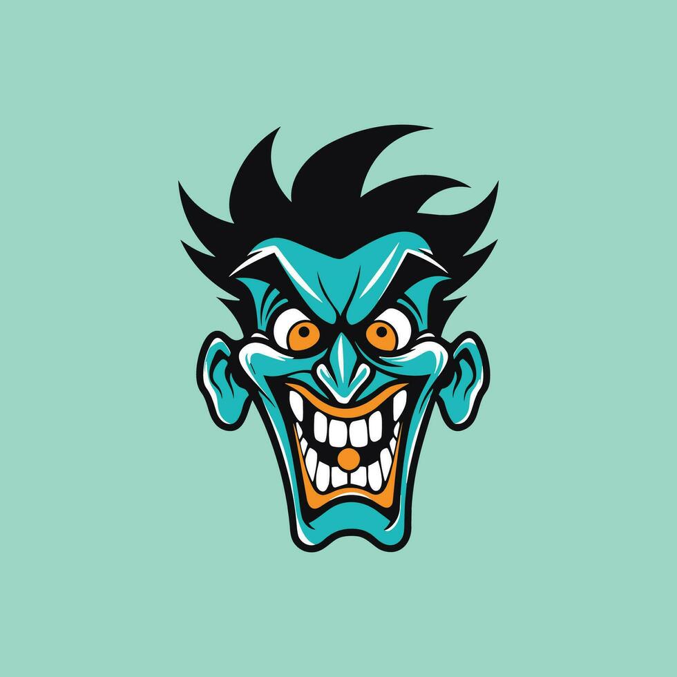 Chilling Clown Head Mascot Image vector