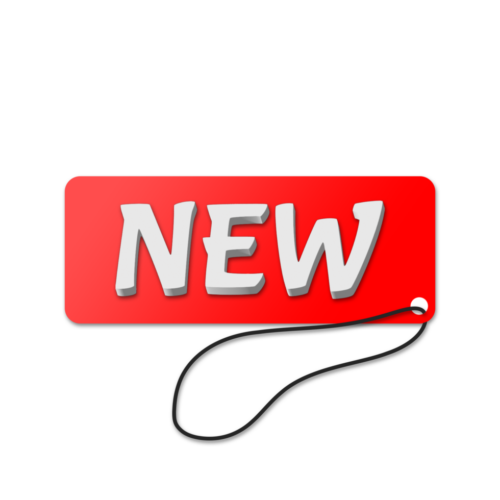 New label text and red rectangle png