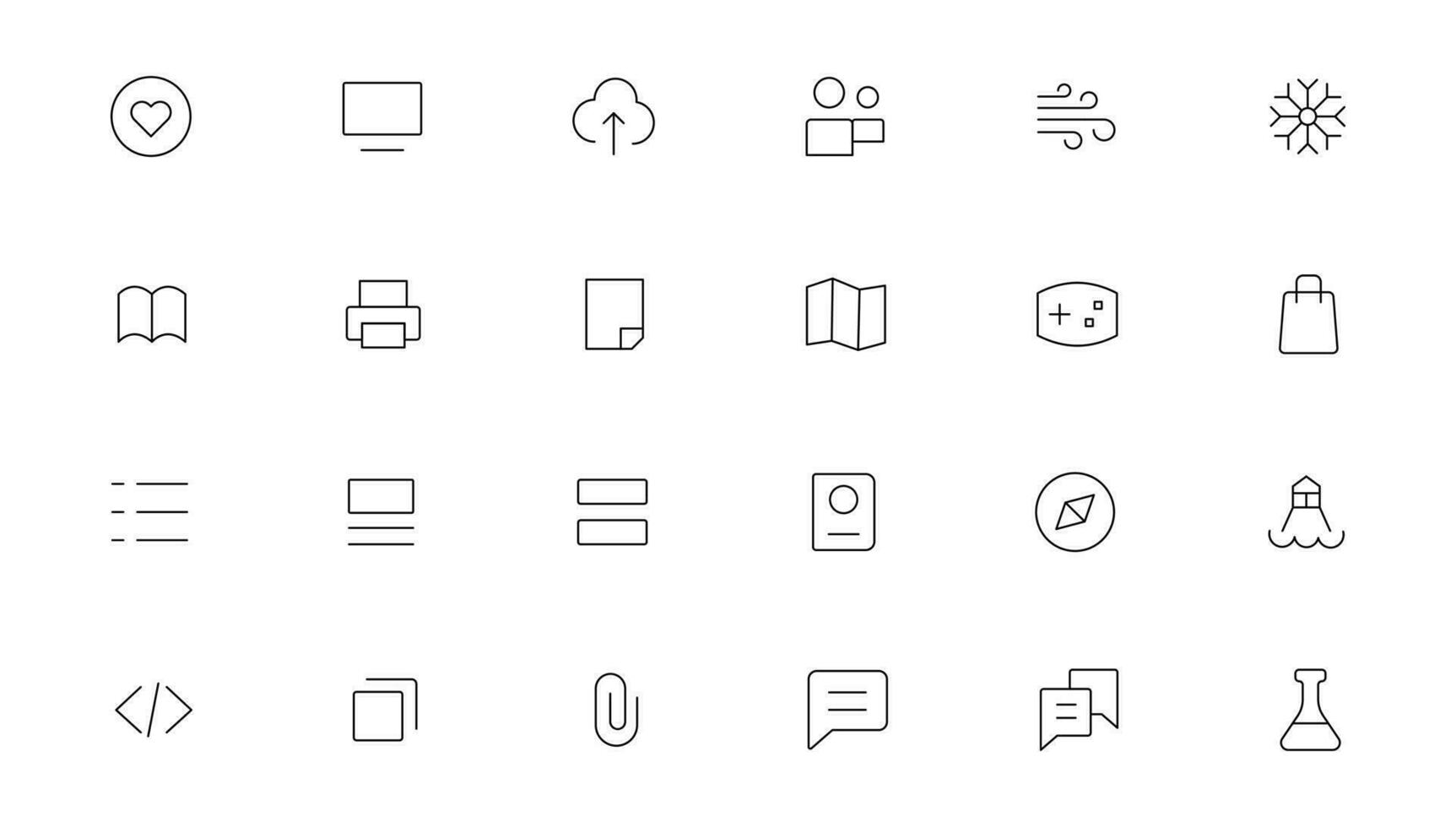 Pixel Perfect. Basic User Interface Essential Set. Line Outline Icons. For App, Web, Print. Editable Stroke. Pixel Stroke Wide with Round Cap and Round Corner vector