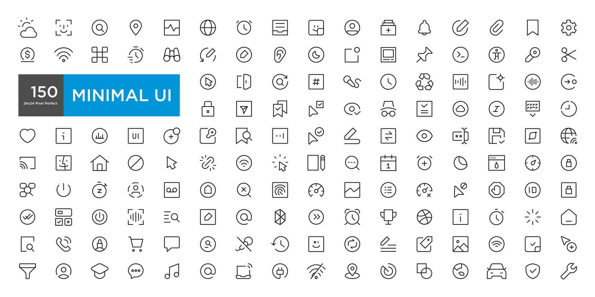 Mega set of ui ux icons, user interface icon set collection vector