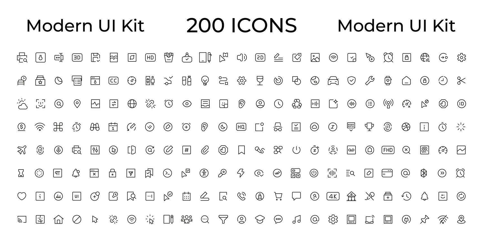 Mega set of ui ux icons, user interface icon set collection vector
