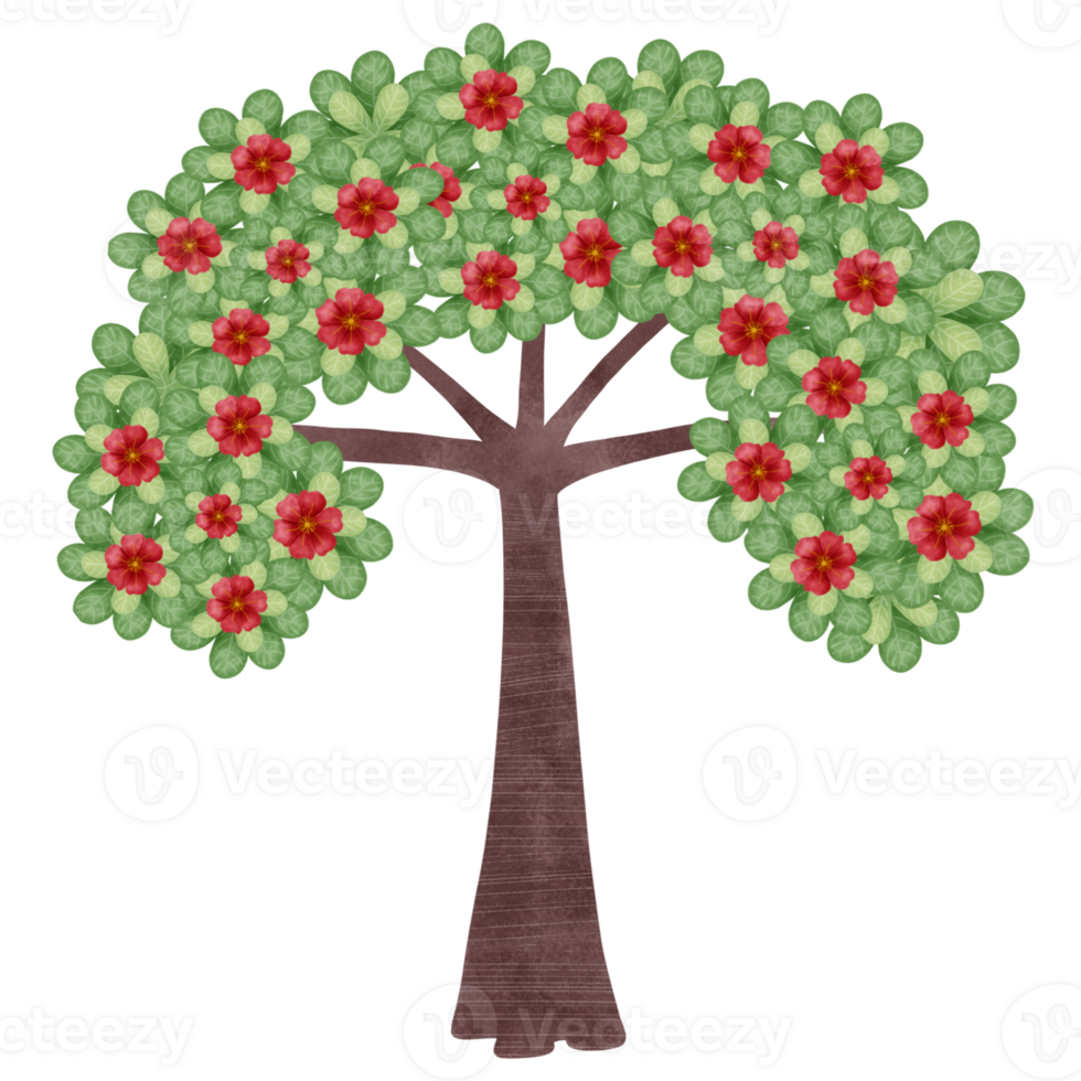 Unseen tree and flowers png