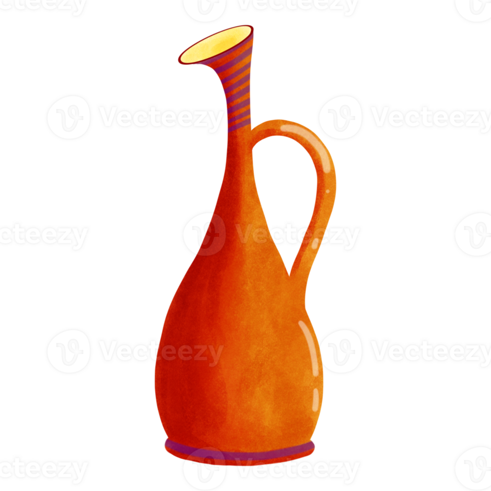 Wooden basket and ancient pot png
