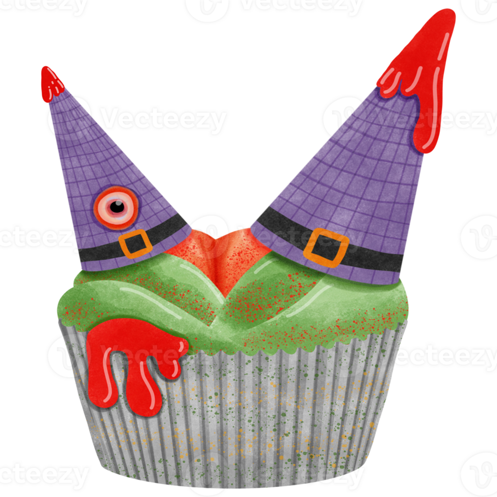 Cute Halloween cupcakes png