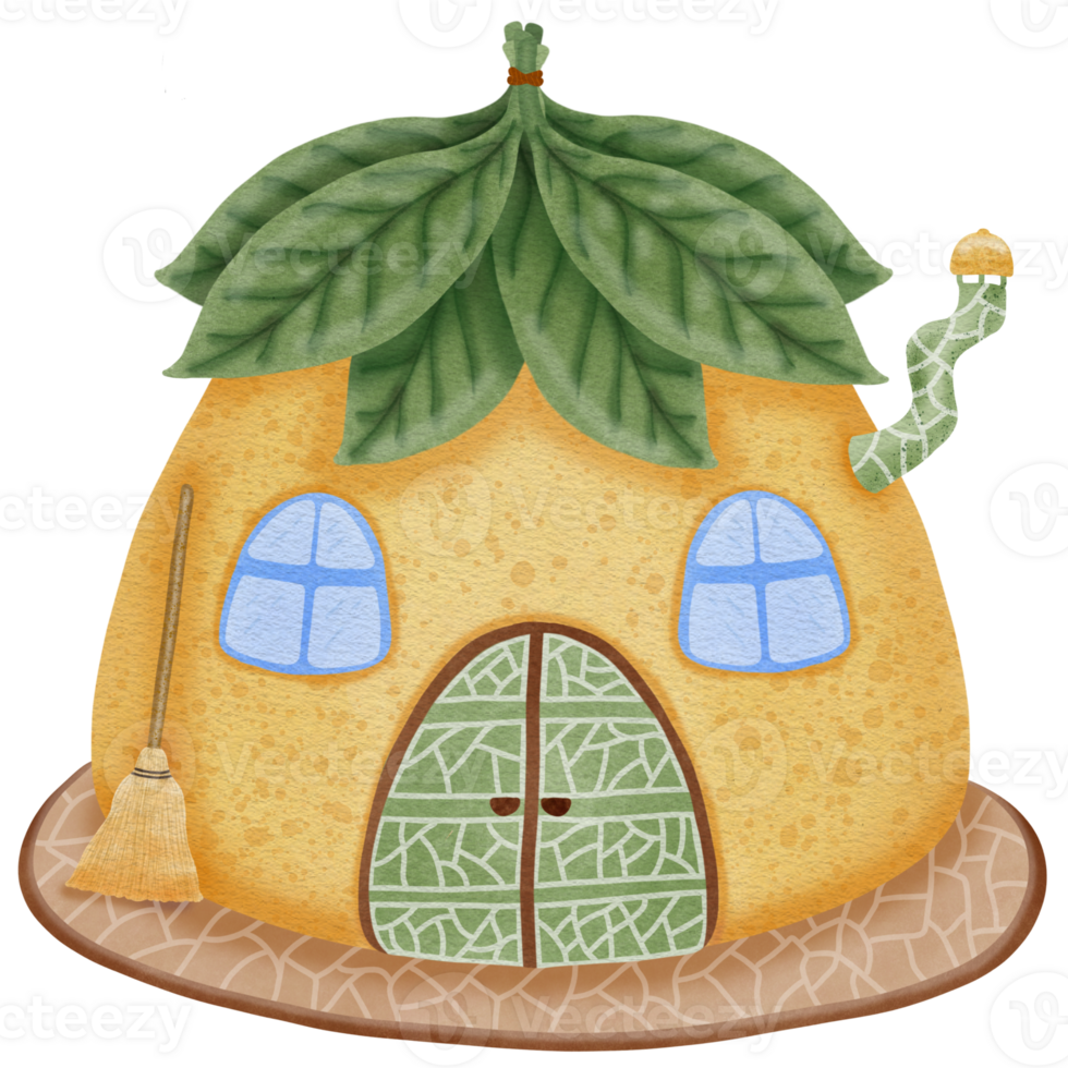 Cute fruit house png