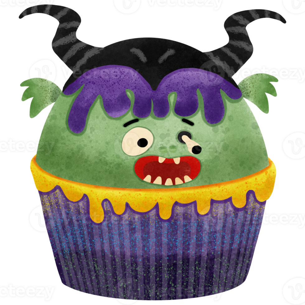 Cute Halloween cupcakes png