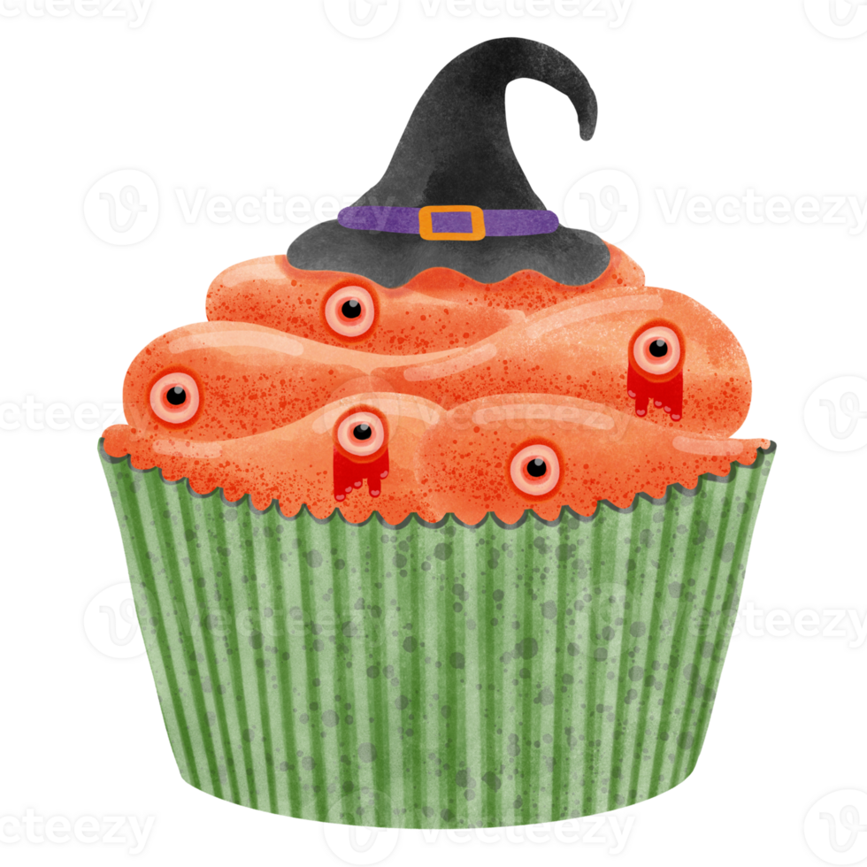 Cute Halloween cupcakes png