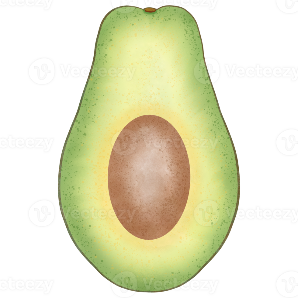 Fresh organic avocado png